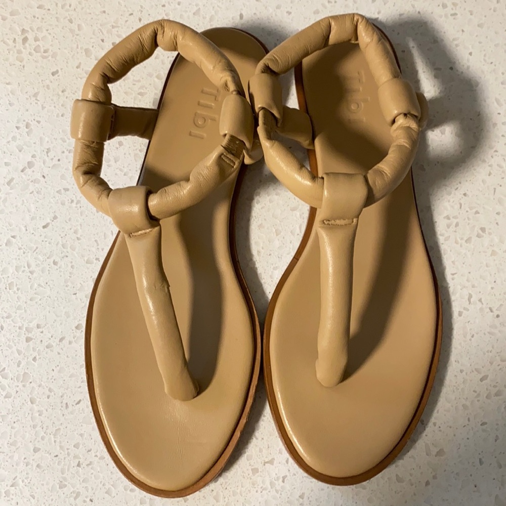 Tibi Clarence Napa Sandal 39 tan